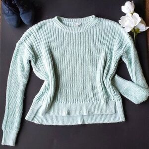 Lou and Grey Light Teal Knit Sweater